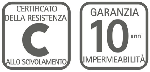 Certificato della resistenza e garanzia 10 anni Renolit